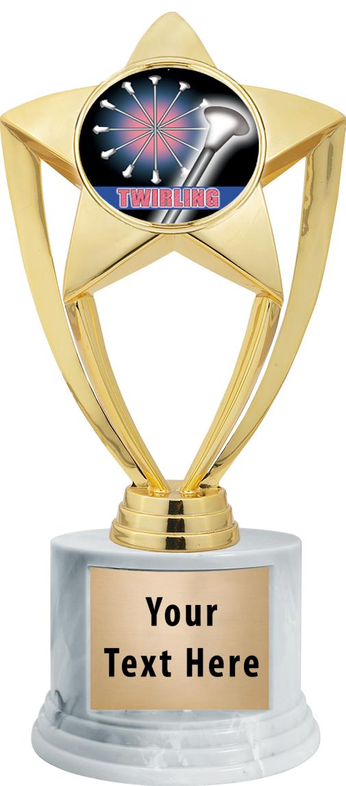 7"TRPHY ROUND MARBLE FINISH BS