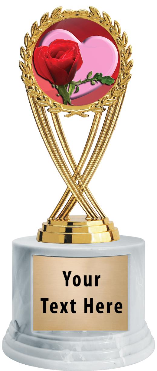 7"TRPHY ROUND MARBLE FINISH BS