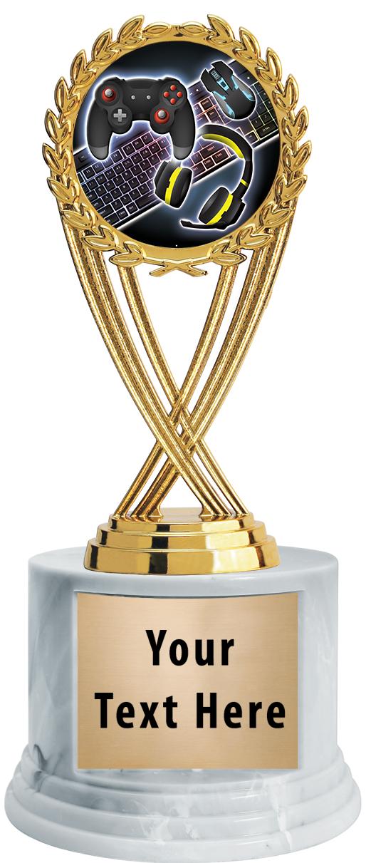 7"TRPHY ROUND MARBLE FINISH BS