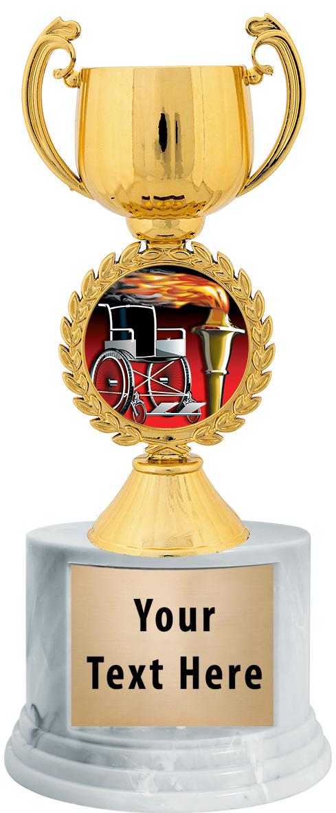 7"TRPHY ROUND MARBLE FINISH BS