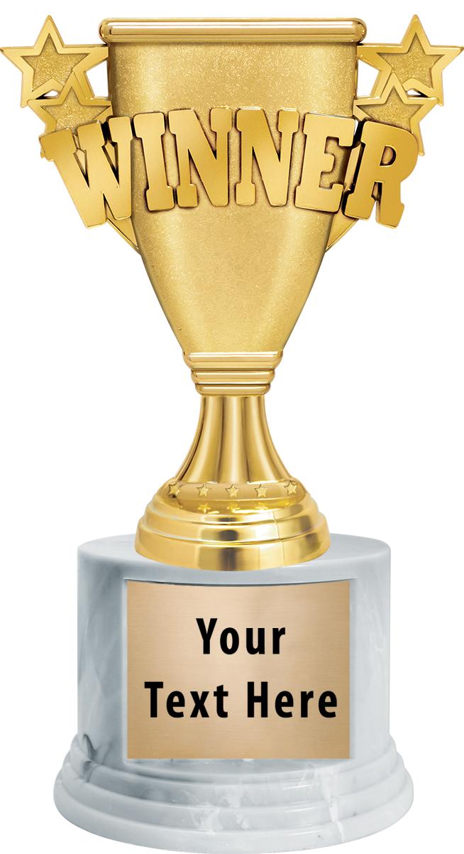 7"TRPHY ROUND MARBLE FINISH BS