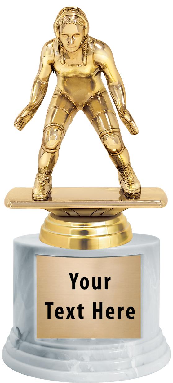 7"TRPHY ROUND MARBLE FINISH BS