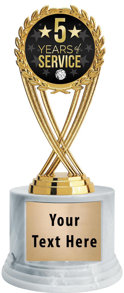 7"TRPHY ROUND MARBLE FINISH BS