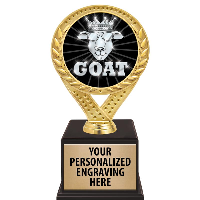 9 1/2" FAMOUS TROPHY WOOD BASE