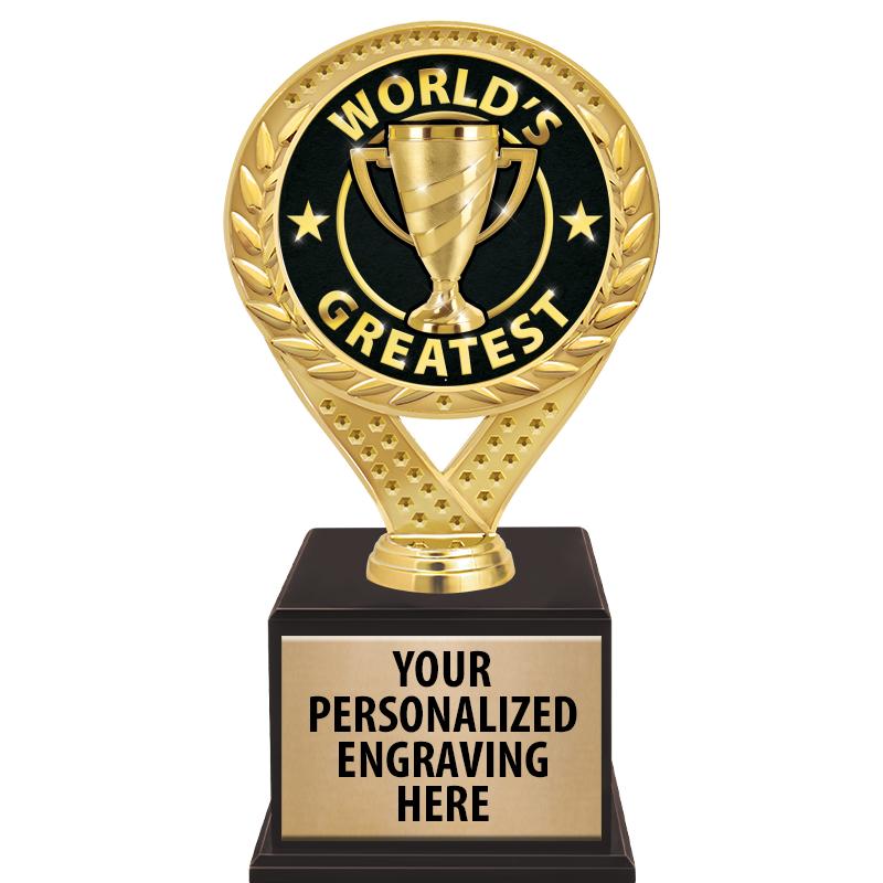 9 1/2" FAMOUS TROPHY WOOD BASE