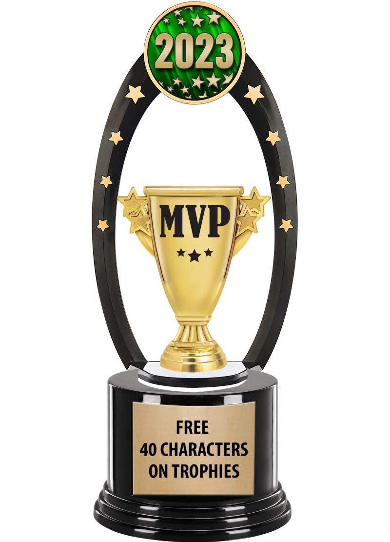  Crown Awards MVP Trophies, 11 Gold Star MVP Trophy with  Engraving Included : Sports & Outdoors