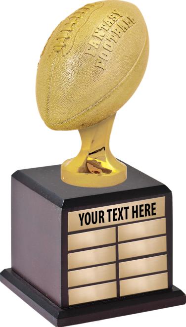 15 Perpetual Fantasy Football Trophy - Black Football