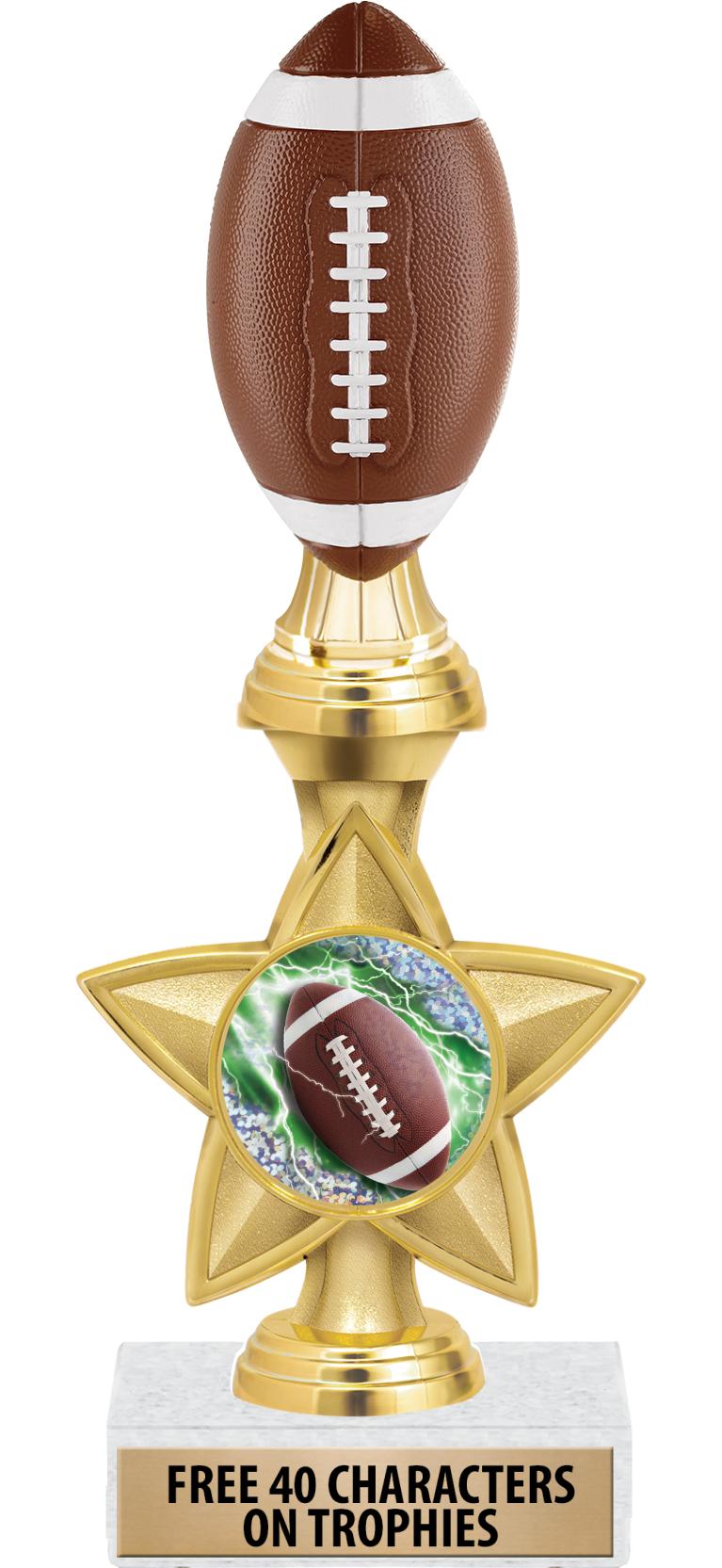 : Crown Awards 10 Blitz Metal Football Trophy, Fantasy Football  Trophy Engraved Prime : Sports & Outdoors