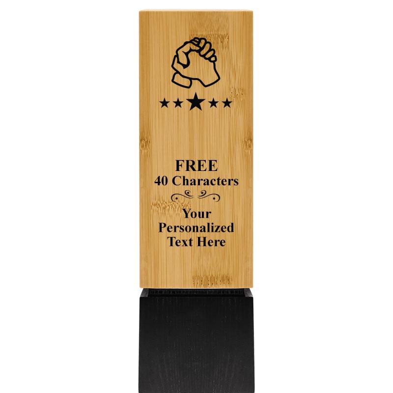 9.5" SUSTAINABLE WOOD TROPHY