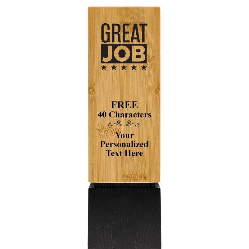 9.5" SUSTAINABLE WOOD TROPHY