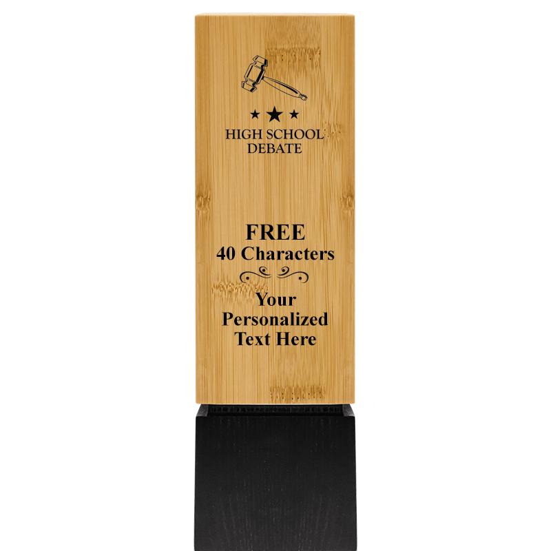 9.5" SUSTAINABLE WOOD TROPHY