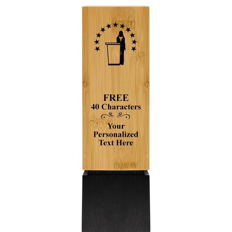 9.5" SUSTAINABLE WOOD TROPHY