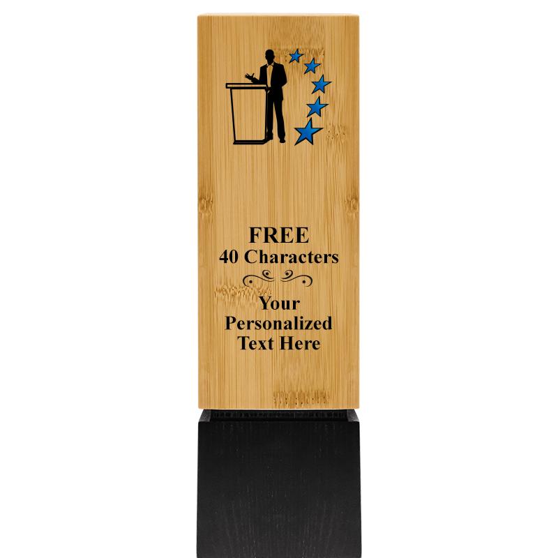 9.5" SUSTAINABLE WOOD TROPHY