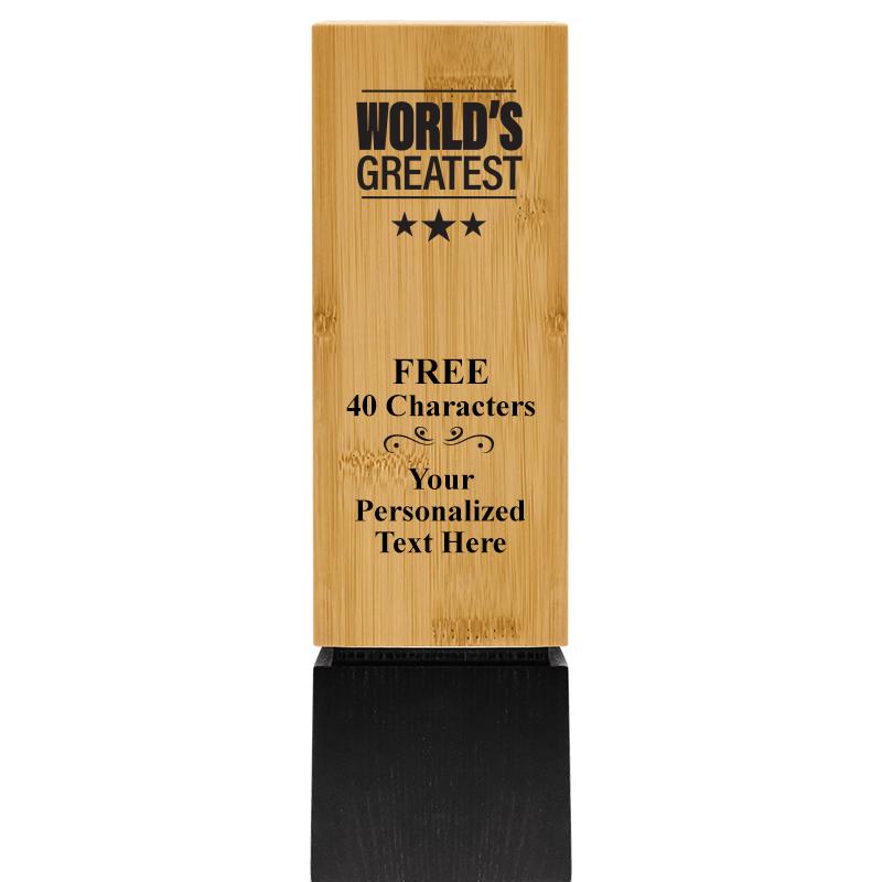 9.5" SUSTAINABLE WOOD TROPHY