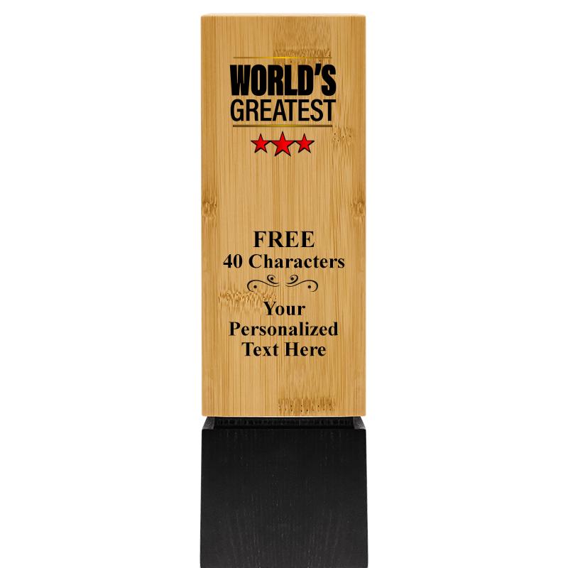 9.5" SUSTAINABLE WOOD TROPHY