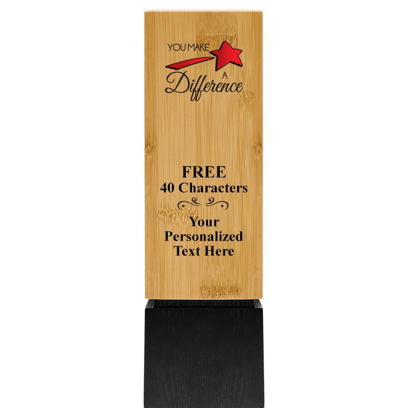 9.5" SUSTAINABLE WOOD TROPHY