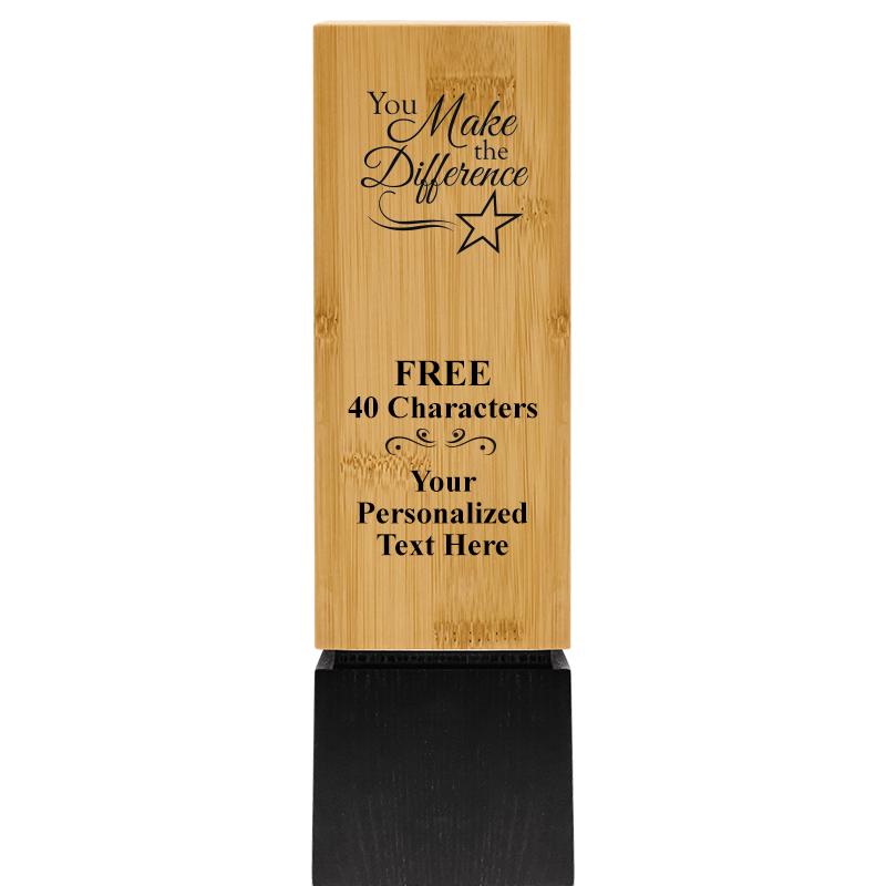 9.5" SUSTAINABLE WOOD TROPHY