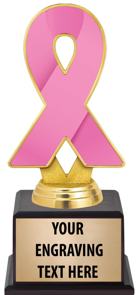 7.5" TROPHY ON BROWN WOOD BASE