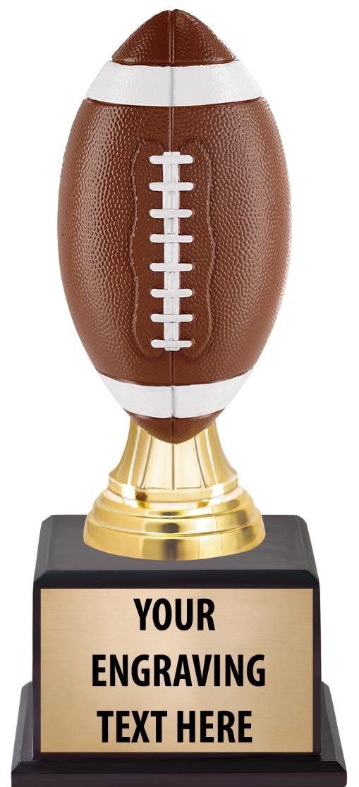 7.5" TROPHY ON BROWN WOOD BASE