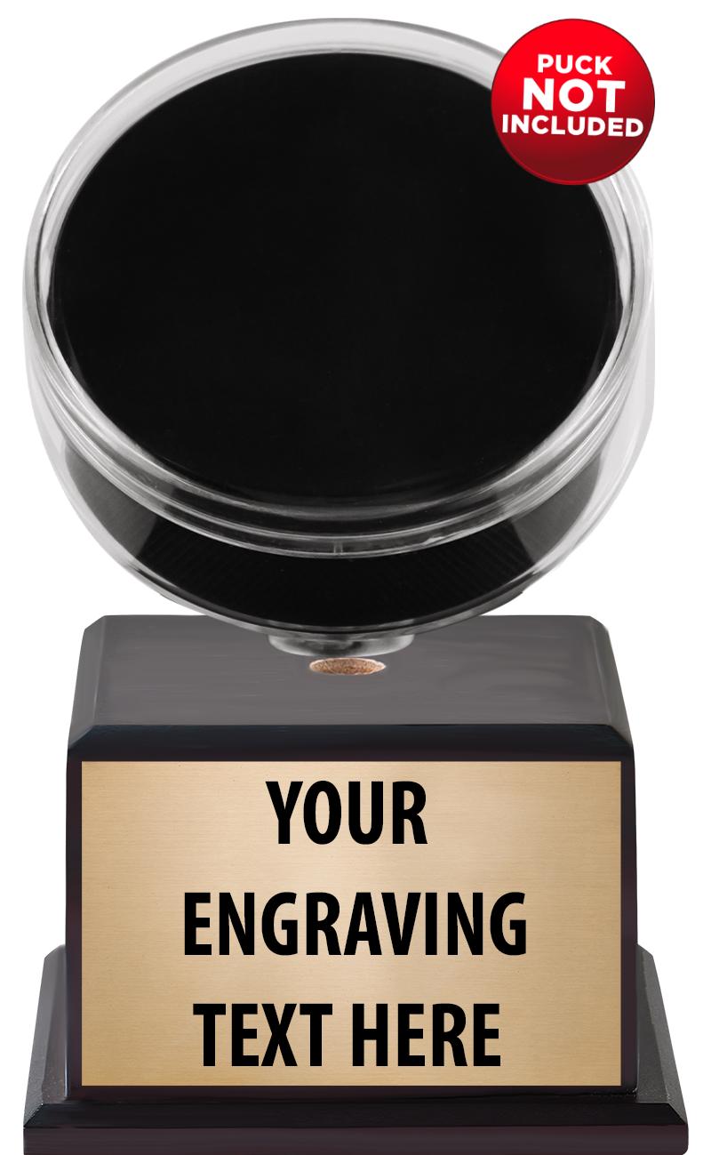 7.5" TROPHY ON BROWN WOOD BASE