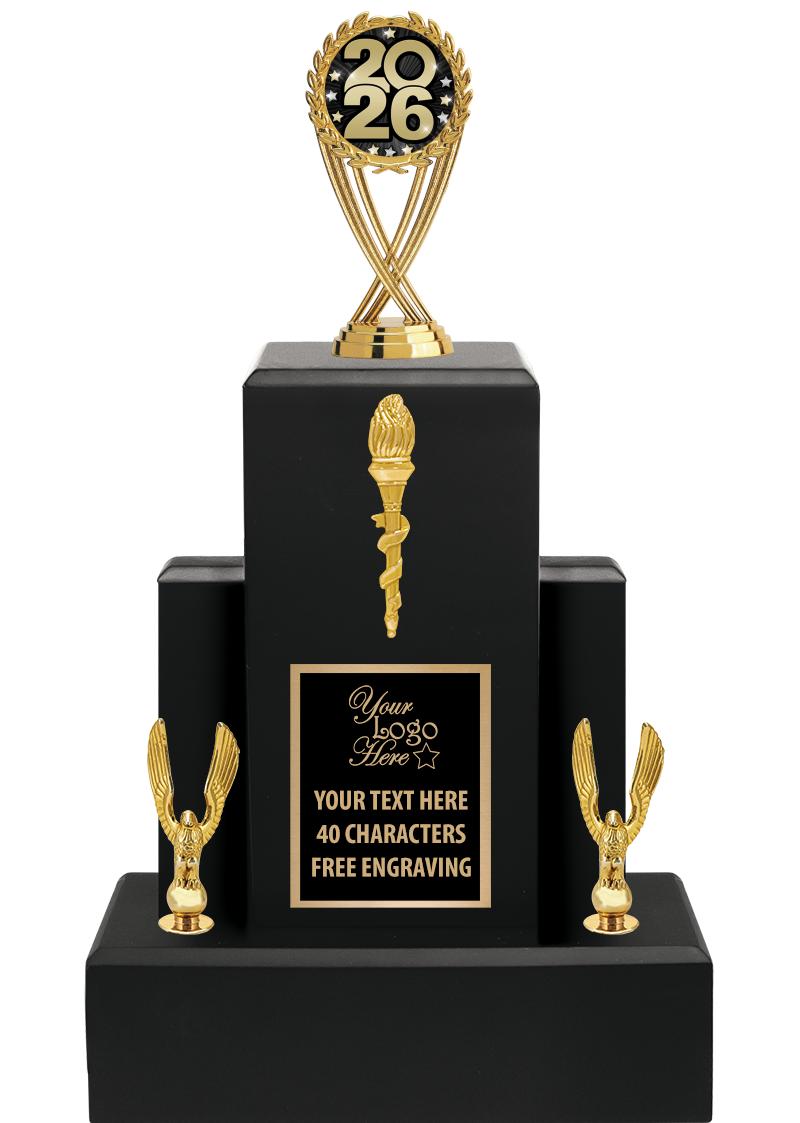 15.75" BLACK WOOD TROPHY