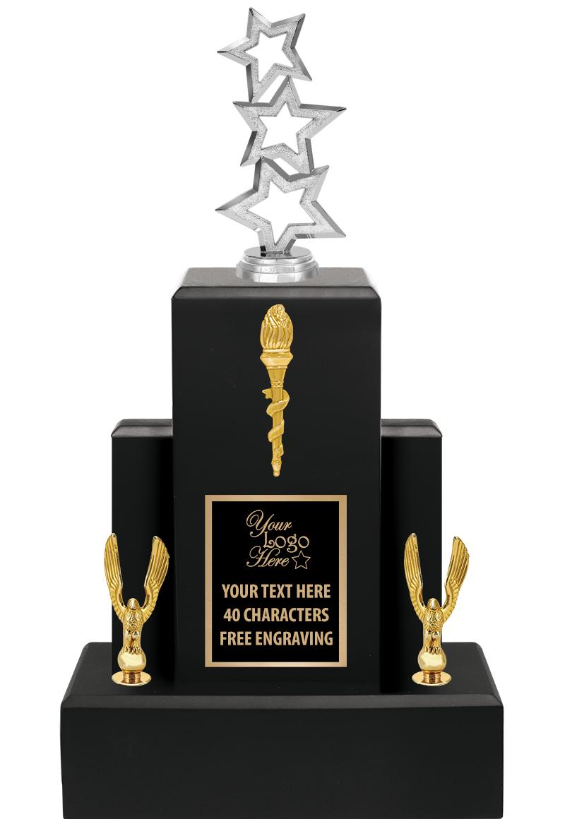 15.75" BLACK WOOD TROPHY