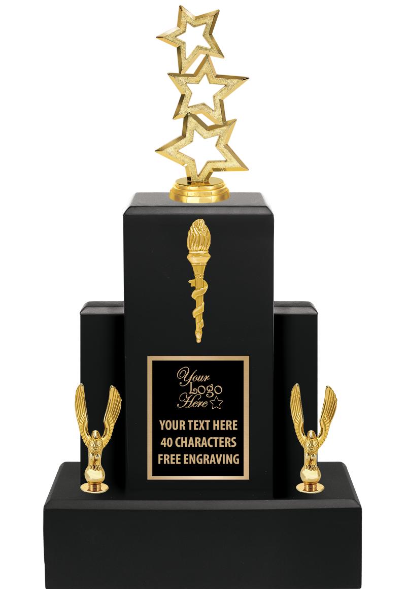 15.75" BLACK WOOD TROPHY