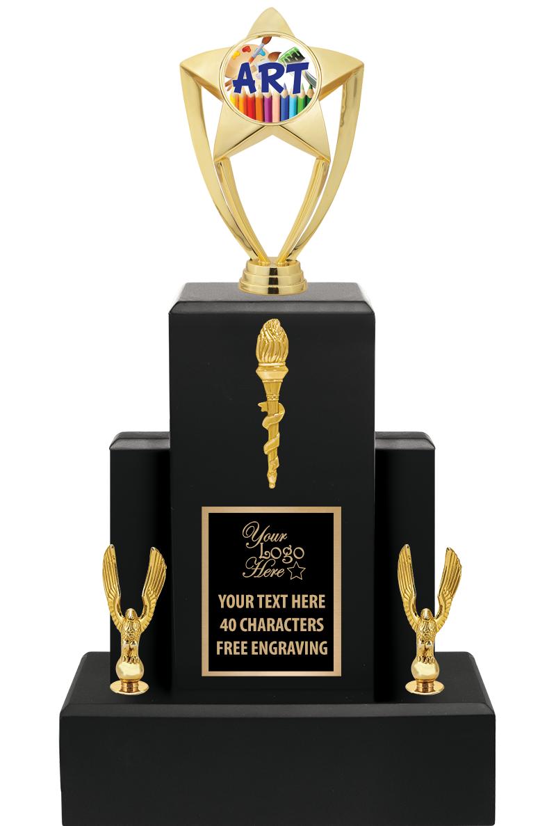 15.75" BLACK WOOD TROPHY