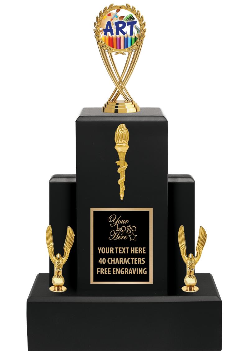 15.75" BLACK WOOD TROPHY