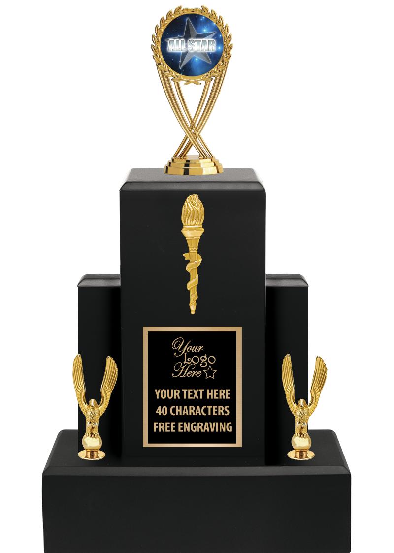 15.75" BLACK WOOD TROPHY