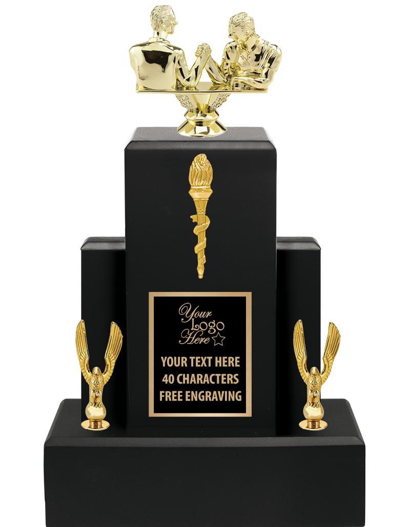 15.75" BLACK WOOD TROPHY