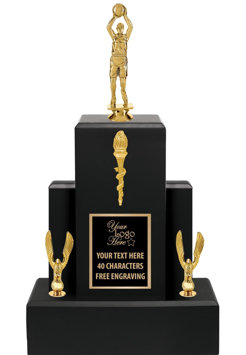 15.75" BLACK WOOD TROPHY