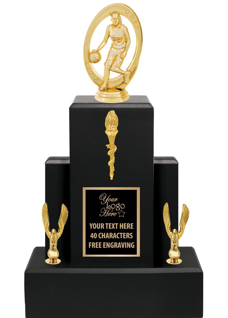 15.75" BLACK WOOD TROPHY