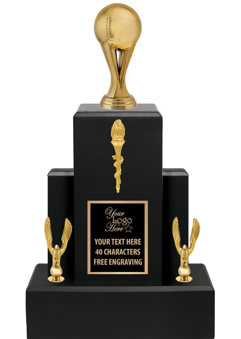 15.75" BLACK WOOD TROPHY