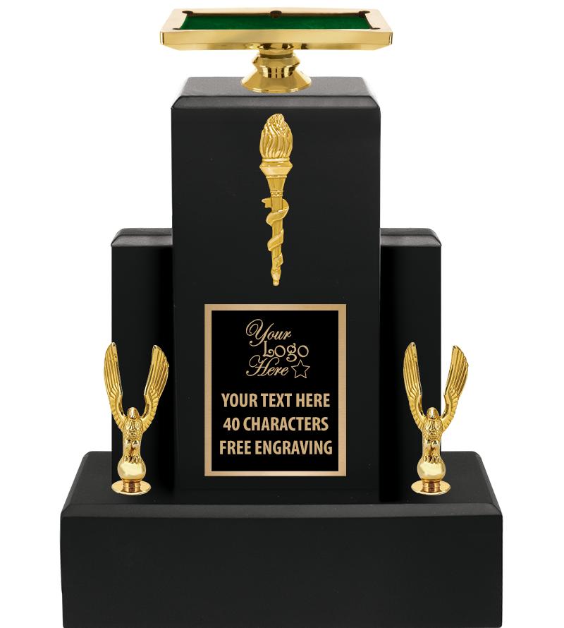 15.75" BLACK WOOD TROPHY