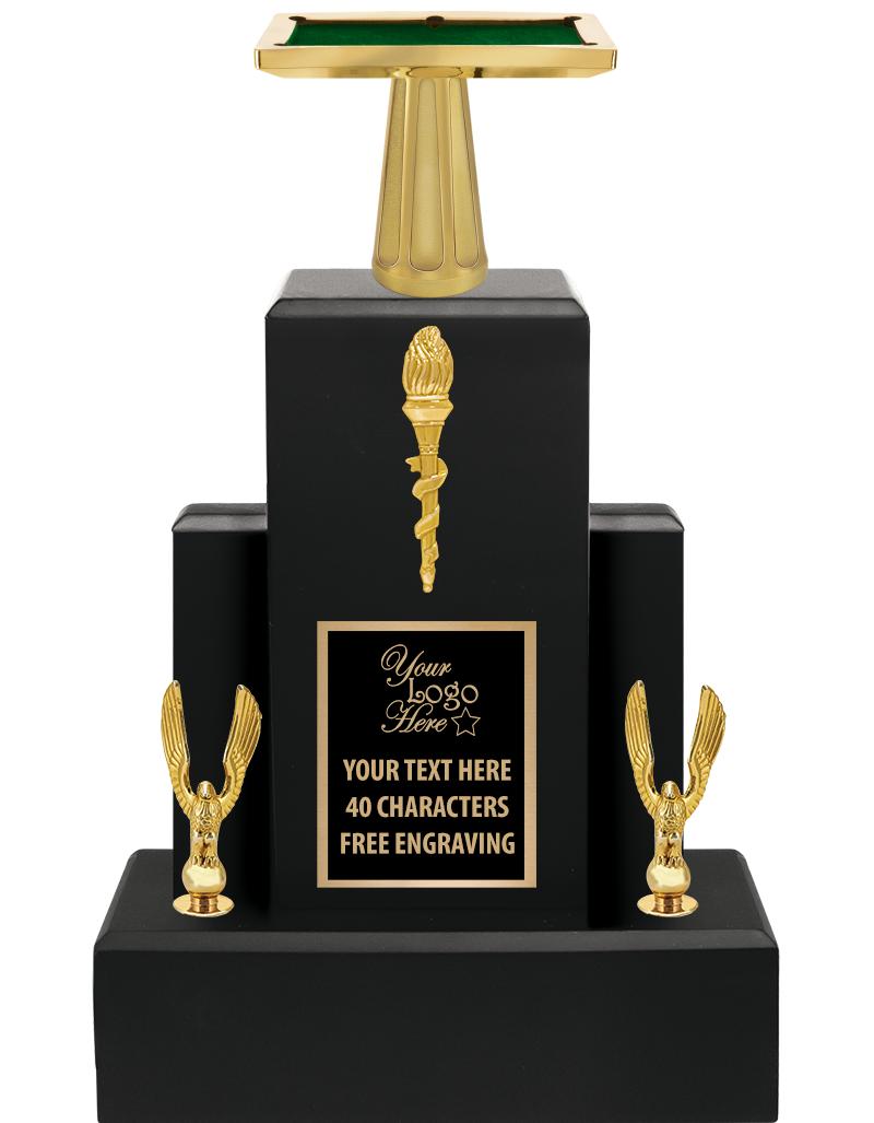 15.75" BLACK WOOD TROPHY