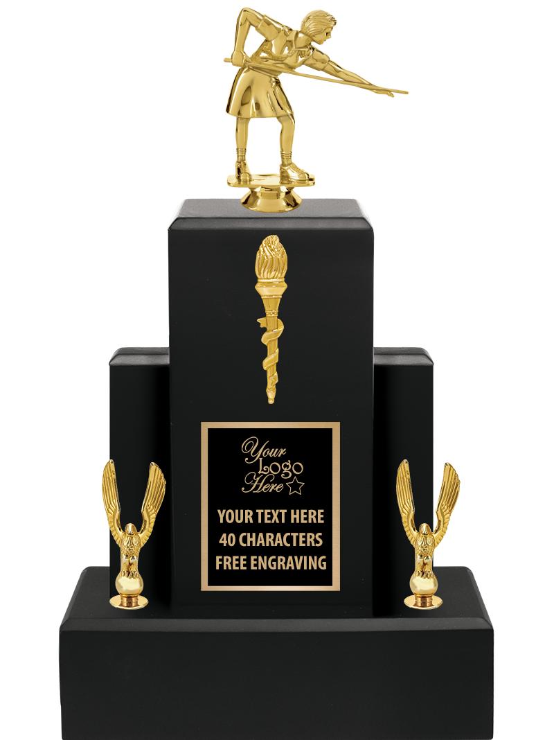 15.75" BLACK WOOD TROPHY