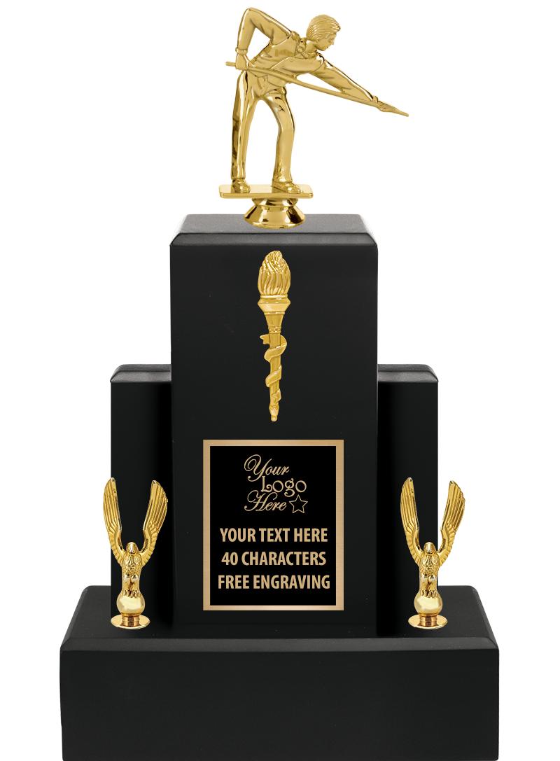 15.75" BLACK WOOD TROPHY