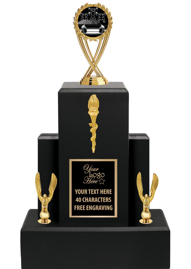 15.75" BLACK WOOD TROPHY