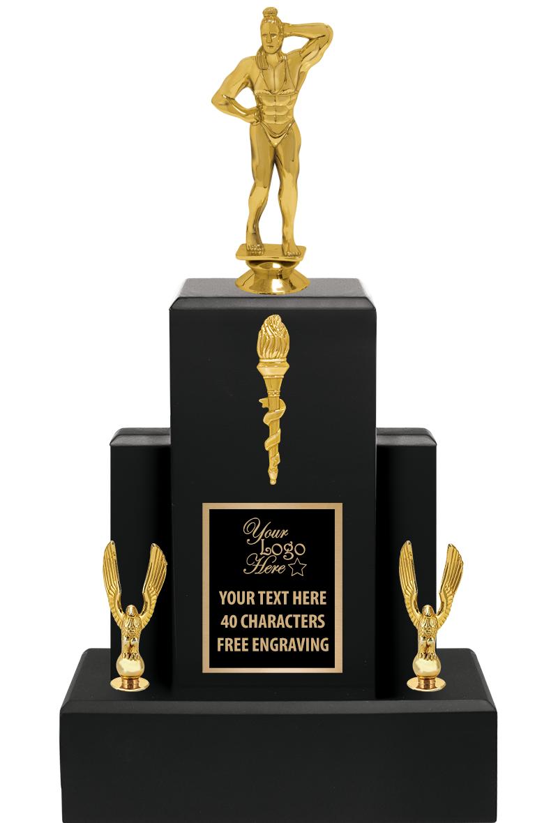 15.75" BLACK WOOD TROPHY