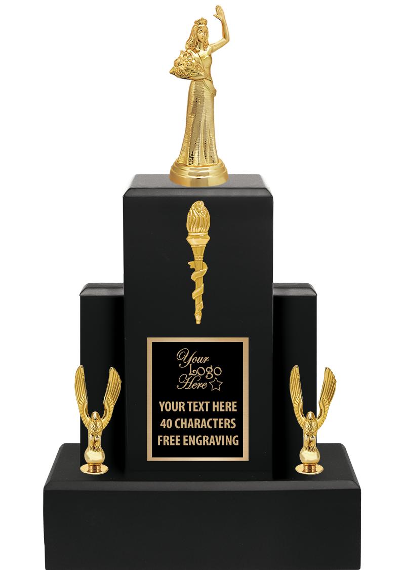 15.75" BLACK WOOD TROPHY