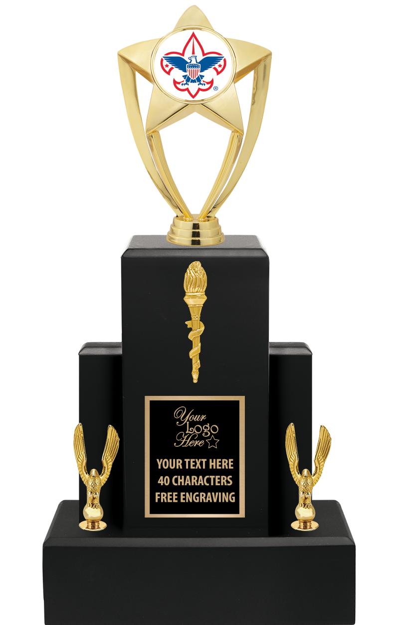 15.75" BLACK WOOD TROPHY