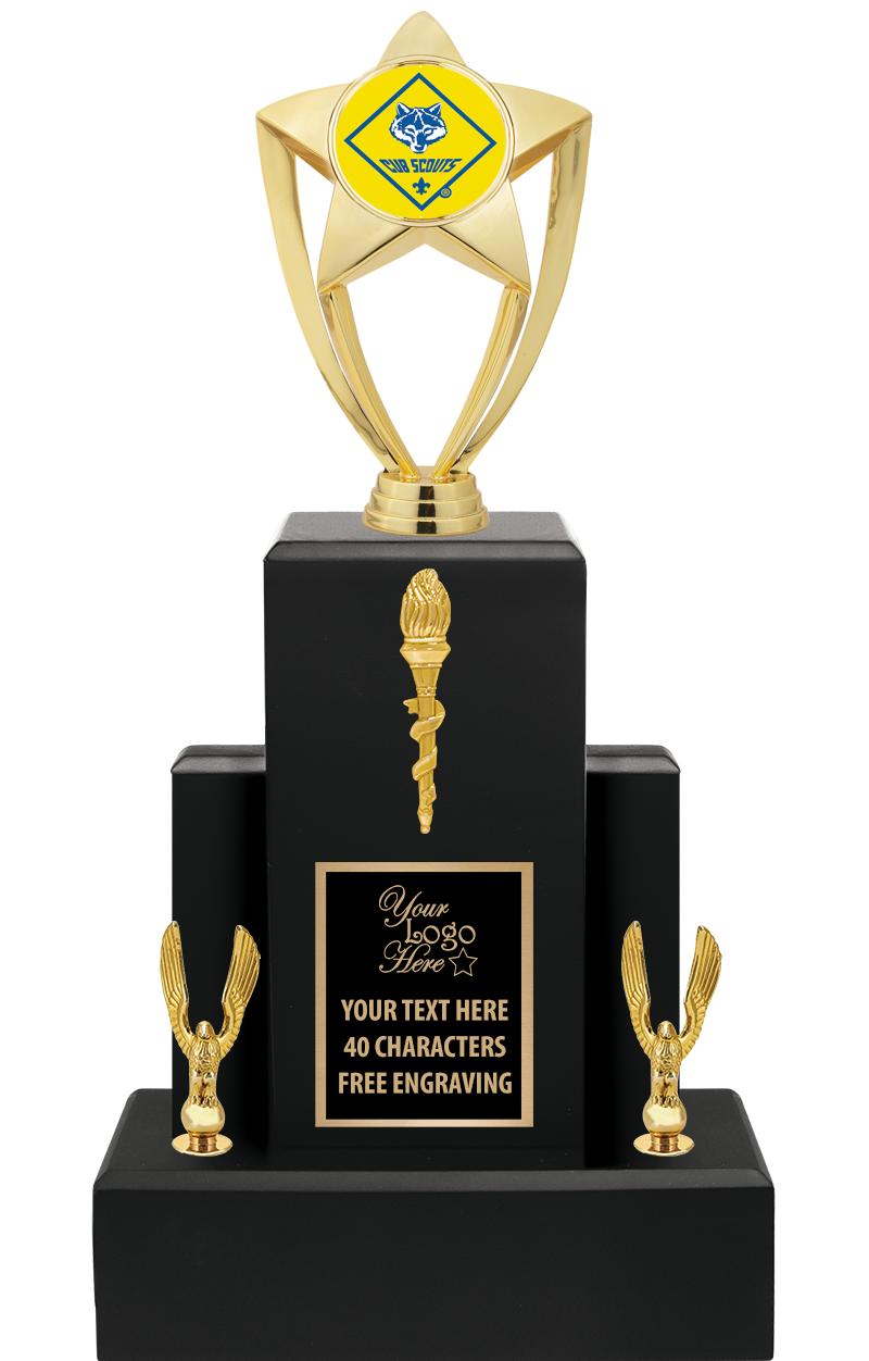 15.75" BLACK WOOD TROPHY