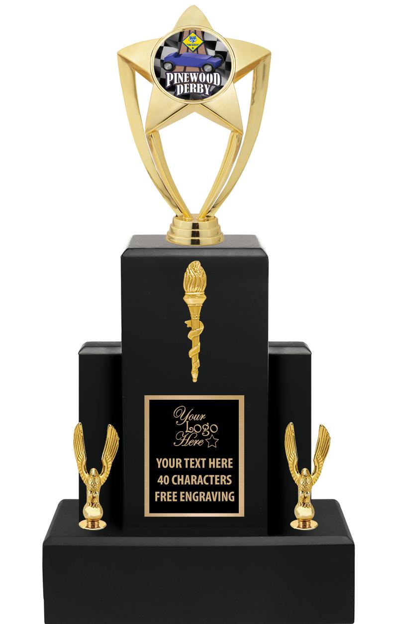 15.75" BLACK WOOD TROPHY