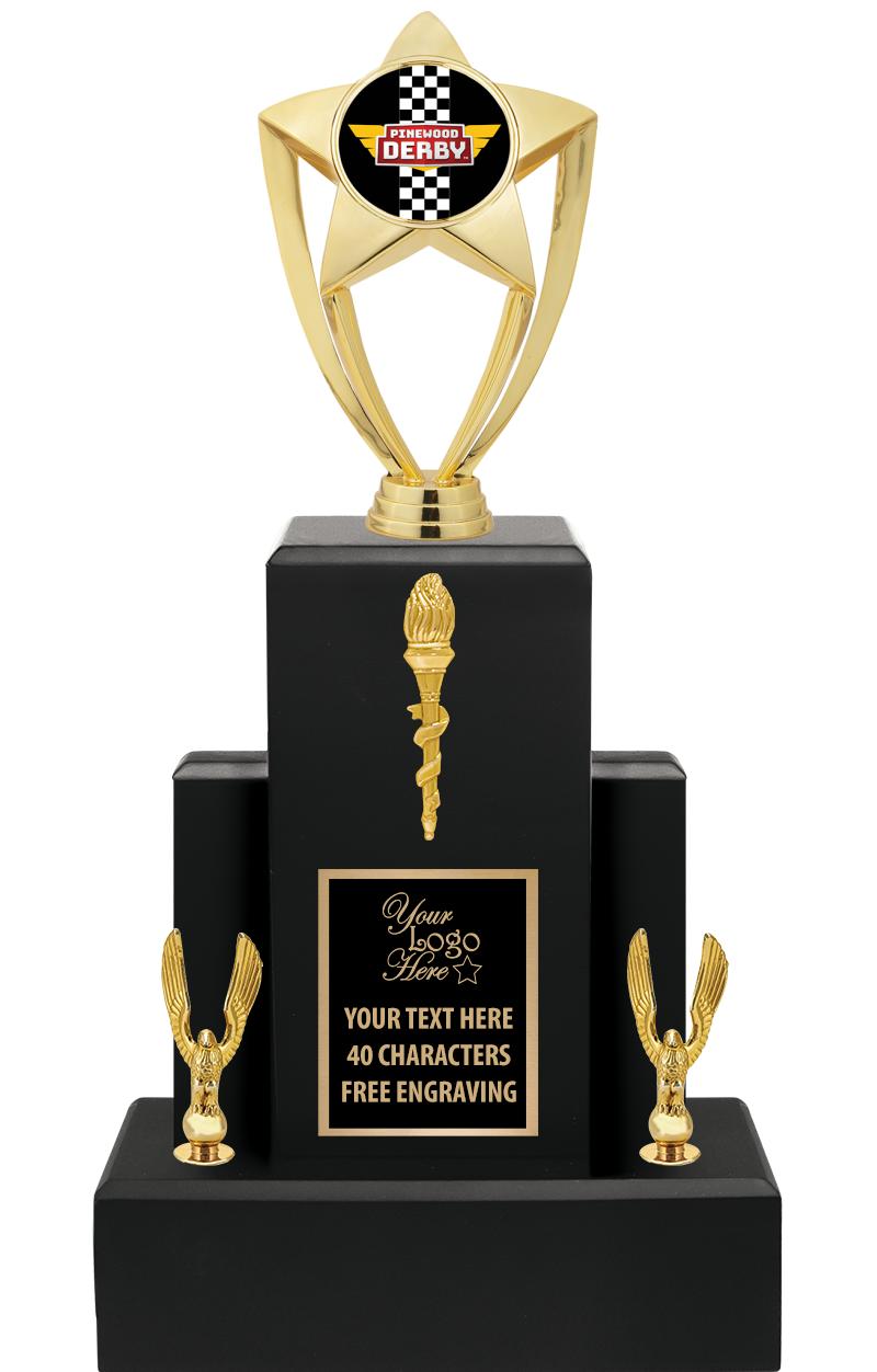 15.75" BLACK WOOD TROPHY