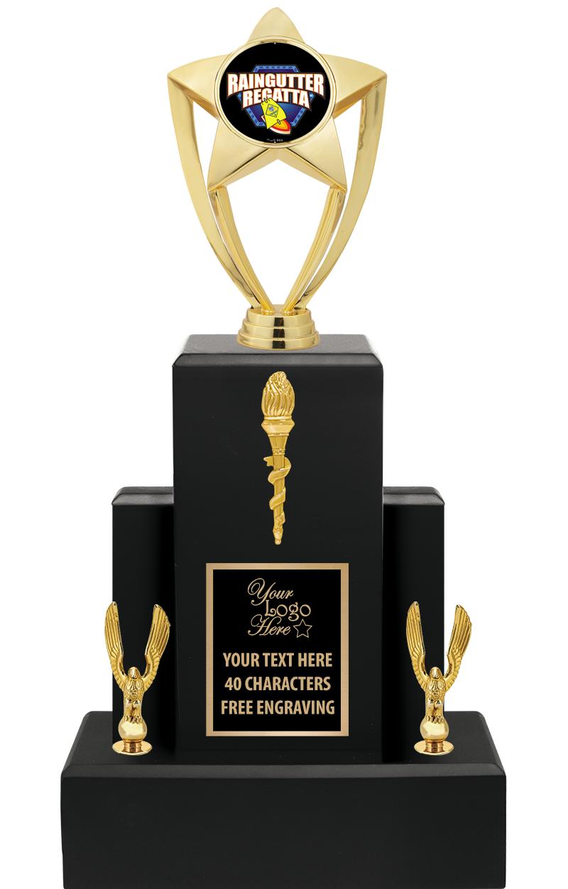 15.75" BLACK WOOD TROPHY