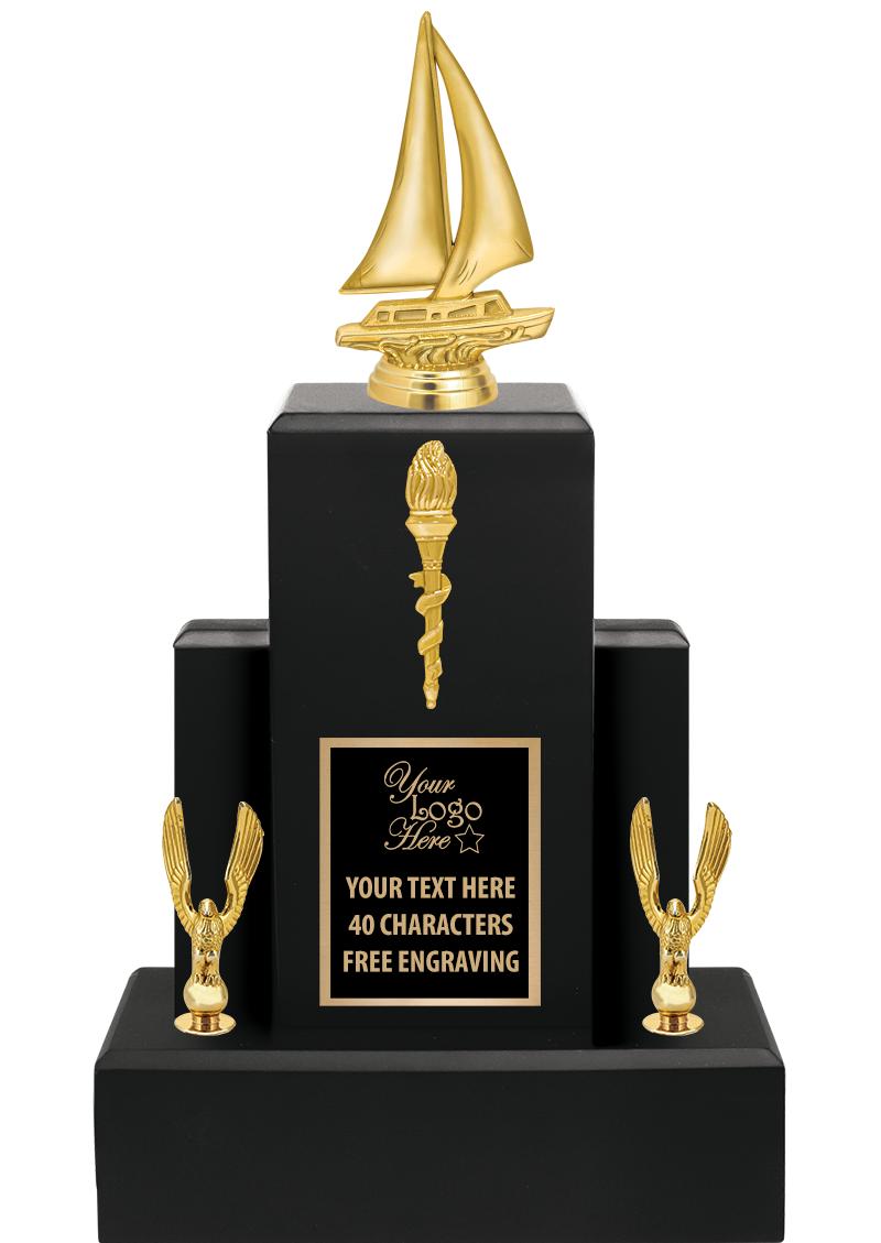 15.75" BLACK WOOD TROPHY