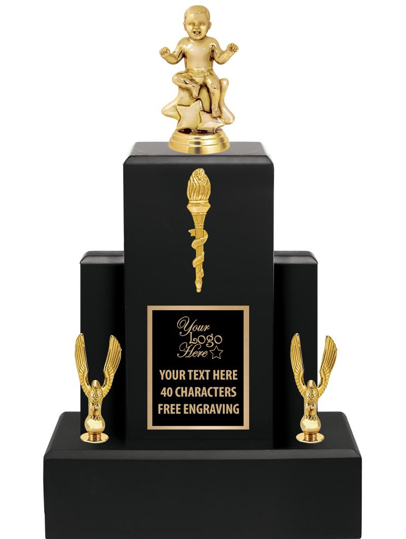 15.75" BLACK WOOD TROPHY