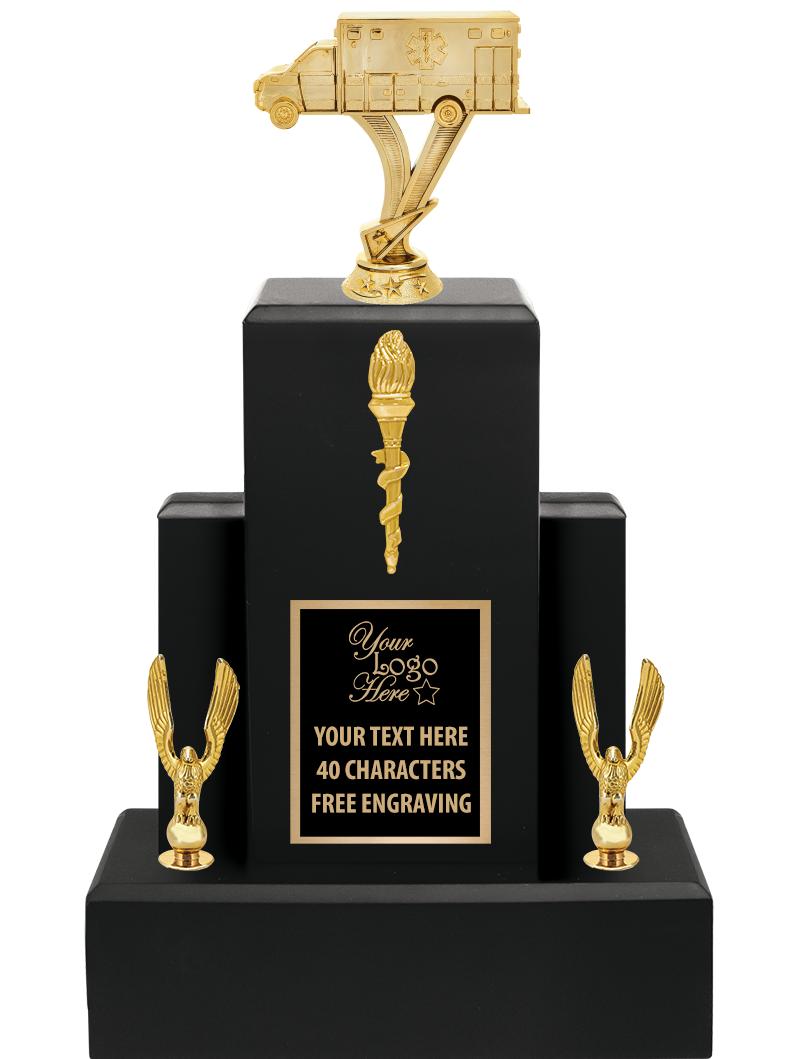 15.75" BLACK WOOD TROPHY