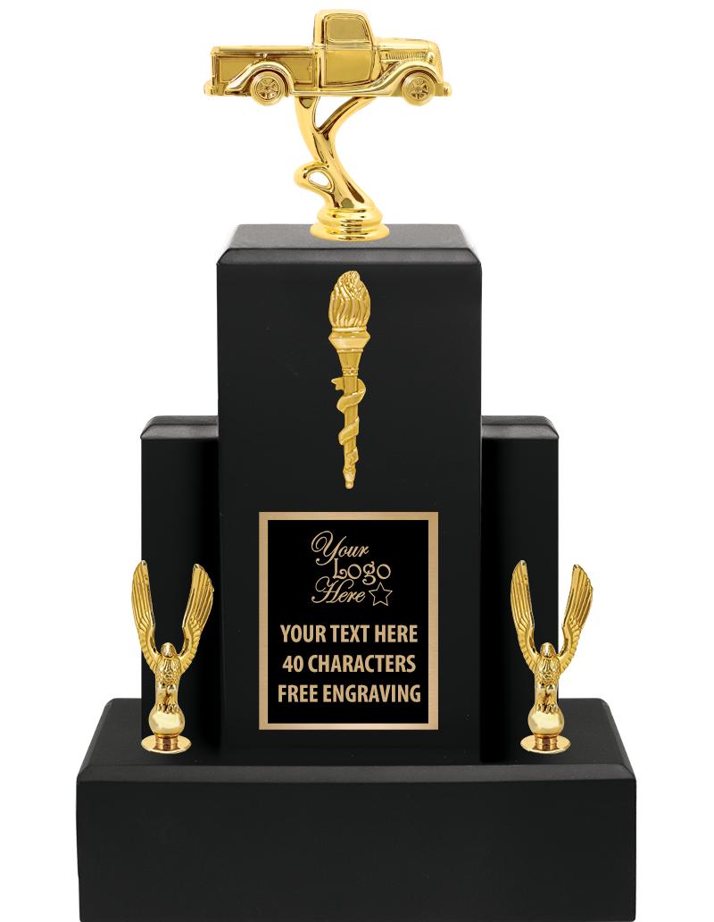 15.75" BLACK WOOD TROPHY
